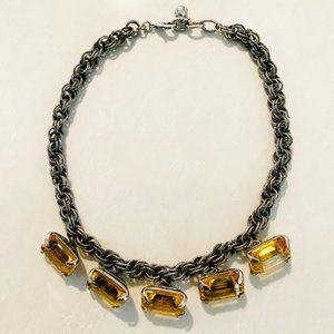 Lulu Frost Amber-Tone and Silver Bauble Necklace